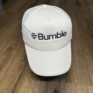 Bumble Dating App Snapback‎ Hat White Black Mesh Trucker Cap Party Beer College